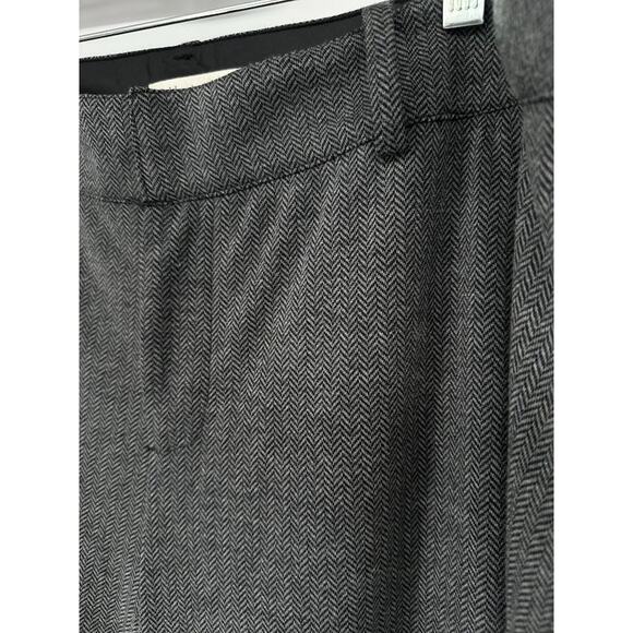 Coldwater Creek Womens Pants Menswear Ponte Trouser Knit Herringbone Grey W18 - Picture 3 of 12